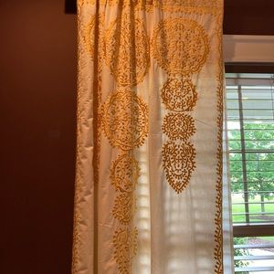Anthropologie Embroidered Marrakech curtains.